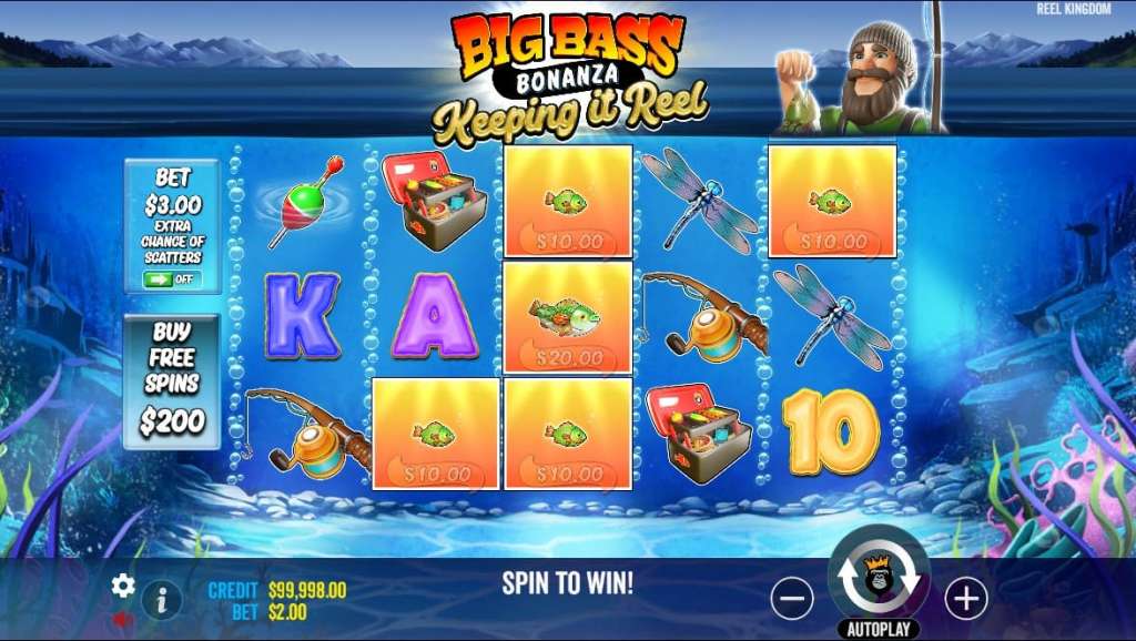 Big Bass Bonanza Keeping It Reel комбинации.